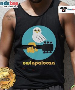 Alt Text: Cute Owlapalooza tank top featuring colorful owl designs perfect for summer fashion and casual outings.