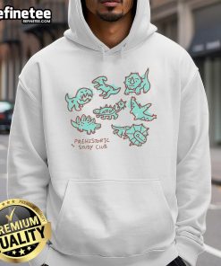 Alt Text: Cute Paleontology Club hoodie featuring a dinosaur graphic, perfect for fossil enthusiasts and casual wear.