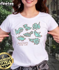 Alt Text: Cute Paleontology Club ladies tee featuring a dinosaur graphic, perfect for paleontology enthusiasts and casual wear.