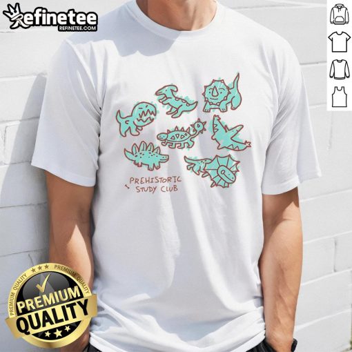 Cute Paleontology Club T-Shirt featuring dinosaur graphics and vibrant colors, perfect for young fossil enthusiasts.