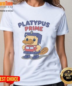 Cute platypus graphic on a funny ladies tee, perfect for animal lovers and casual wear enthusiasts.