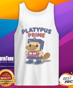 Adorable platypus graphic on a funny tank top, perfect for casual wear and animal lovers. Cute Platypus Prime design.