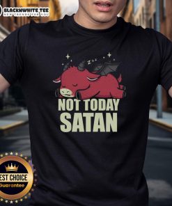 Alt Text: Cute Please Not Today Satan T-Shirt featuring a playful design perfect for casual wear and expressing a lighthearted attitude.