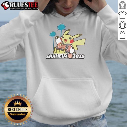Adorable Cute Pokemon GO Anaheim 2025 hoodie featuring vibrant designs, perfect for fans and collectors.