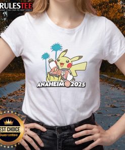 Cute Pokemon GO Anaheim 2025 ladies tee featuring vibrant designs and comfortable fit for Pokmon fans.