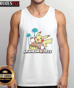 Adorable 'Cute Pokemon GO Anaheim 2025' tank top featuring vibrant designs perfect for Pokemon fans and summer wear.