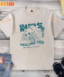 Alt Text: Cute Riot Games merch featuring a Sage chibi from Valorant on a washed t-shirt with Your Duty Is Not Over slogan.