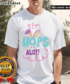 Alt Text: Cute Sir Hops Alot Bunny Easter Rabbit T-Shirt featuring an adorable bunny design perfect for Easter celebrations.