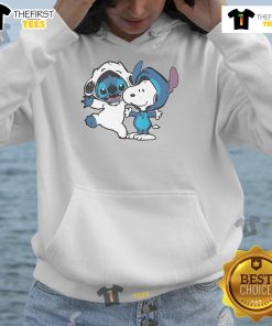 Adorable Cute Snoopy and Stitch Hoodie featuring vibrant designs, perfect for fans of Disney and Peanuts characters.