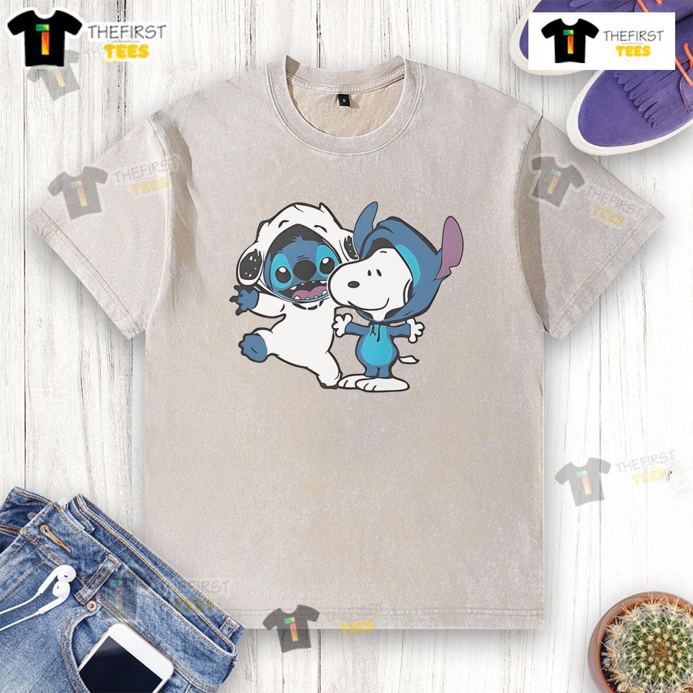Cute Snoopy And Stitch Washed T Shirt Cute Snoopy and Stitch washed t-shirt featuring vibrant designs, perfect for casual wear and Disney fans.