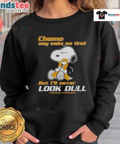Cute Snoopy sweatshirt for leukemia awareness, showcasing vibrant design inspiring strength during chemo fatigue.