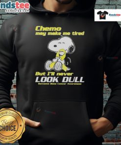 Cute Snoopy hoodie for bone cancer awareness, promoting positivity during chemo for sarcoma.