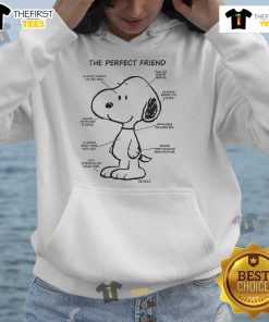 Cute Snoopy the Perfect Friend hoodie featuring a vibrant design of Snoopy and friends, perfect for cozy outfits.