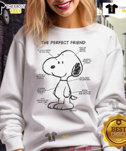 Cute Snoopy sweatshirt featuring the perfect friend design, ideal for cozy days and Peanuts fans.