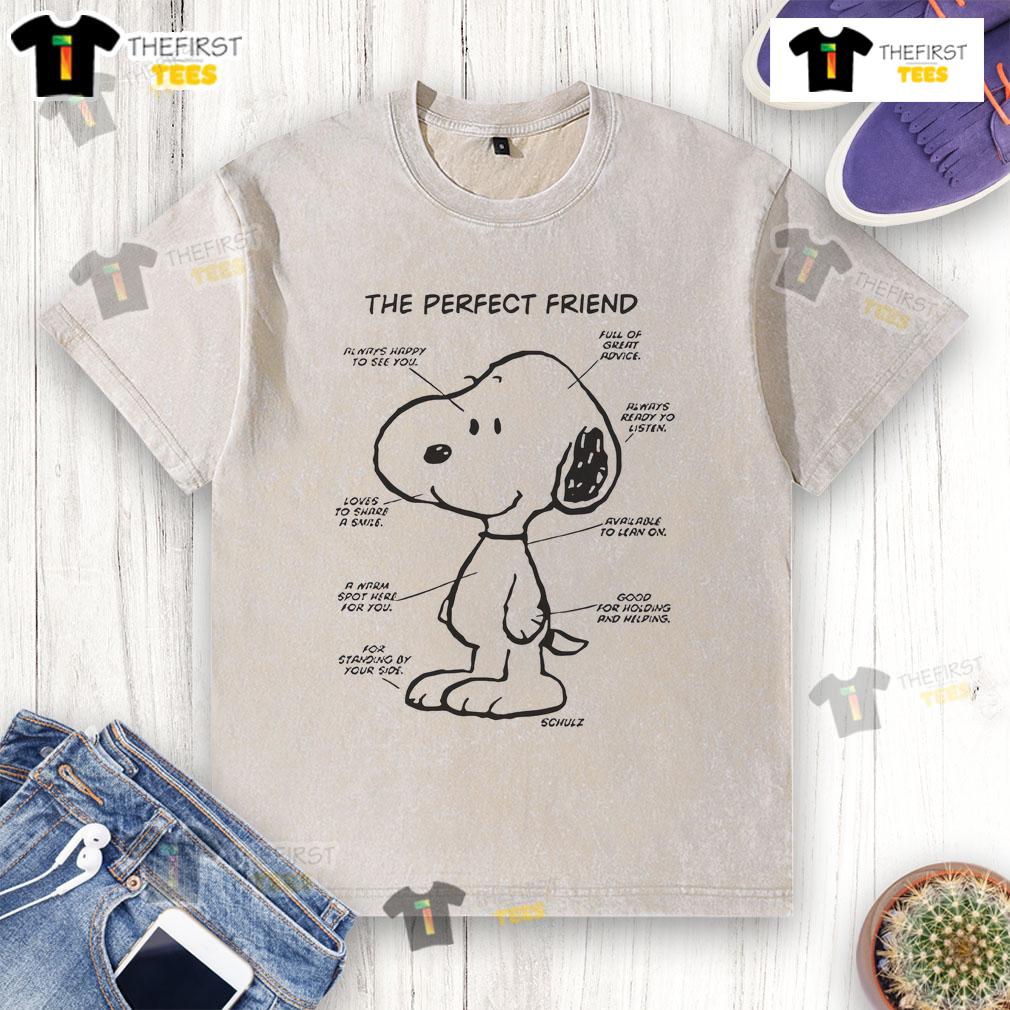Cute Snoopy The Perfect Friend Washed T Shirt Cute Snoopy the Perfect Friend washed t-shirt featuring the beloved character in vibrant colors and playful design.