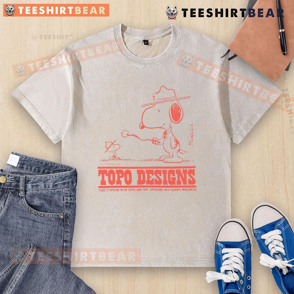Cute Snoopy Topo Designs X Tsptr Being Outside Washed T Shirt