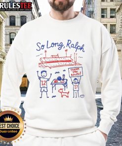 Alt Text: Cute So Long Ralph Buffalo Bills art sweatshirt featuring vibrant graphics and a cozy design for fans.