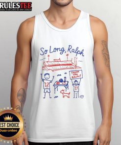 Alt Text: Cute So Long Ralph Buffalo Bills Art Tank Top featuring a playful design for fans of the Buffalo Bills NFL team.