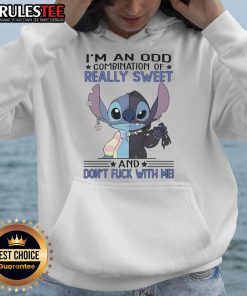 Alt Text: Cute Stitch hoodie featuring a playful design that blends sweetness with a tough attitude, perfect for unique fashion lovers.
