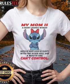 Cute Stitch ladies tee featuring a cranky woman with fire in her soul, loved by many and hated by few.