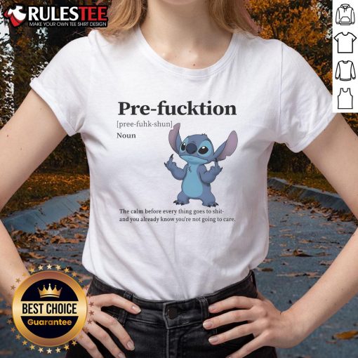 Adorable ladies tee featuring 'The Calm Before Everything Goes To Shit' design, perfect for casual wear and humor lovers.
