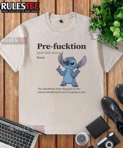 Alt Text: Cute Stitch pre-function washed t-shirt featuring a humorous design, perfect for casual wear and statement fashion.