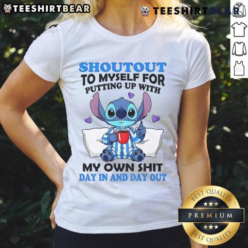 Cute Stitch sleep tee featuring a fun shoutout to self-love, perfect for ladies celebrating their daily resilience.