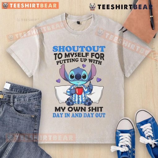 Cute Stitch sleep shirt: A fun tee celebrating self-love and resilience, perfect for cozy days and personal growth.
