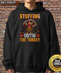 Alt Text: Cute Thanksgiving hoodie featuring stuffing and turkey design, perfect for festive fall celebrations.