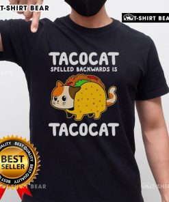Cute Tacocat Spelled Backwards Is Tacocat T-Shirt featuring a playful design of a cat and text in vibrant colors.