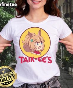 Cute Taik Ees Logo Ladies Tee featuring a stylish design, perfect for casual wear and showcasing your unique style.