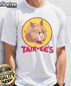 Cute Taik-Ee's logo t-shirt featuring a playful design and vibrant colors, perfect for casual wear.