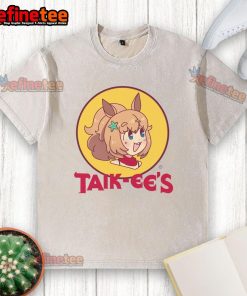 Cute Taik Ees logo on a washed t-shirt, showcasing a trendy and stylish design perfect for casual wear.