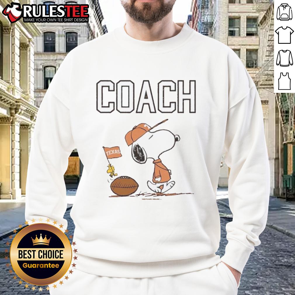 Cute Texas Snoopy Coach Texas Longhorns Sweatshirt Cute Texas Snoopy Coach sweatshirt featuring Texas Longhorns logo, perfect for fans and stylish comfort.