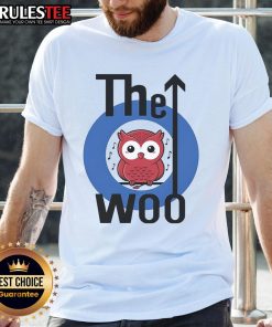 Alt Text: Cute The Woo Owl Logo T-Shirt featuring an adorable owl design, perfect for owl lovers and casual wear enthusiasts.