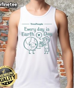 Cute Treepeople Every Day Is Earth Day tank top featuring vibrant tree character design, promoting eco-awareness.