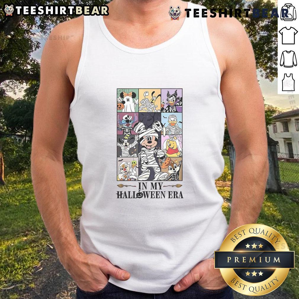 Cute Vintage Disney In My Halloween Era Tank Top Cute vintage Disney tank top for Halloween featuring classic characters and a playful design, perfect for festive wear.