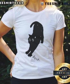 Alt Text: Cute wave to Earth Beck Cat Ladies Tee featuring a playful cat design, perfect for cat lovers and casual wear.