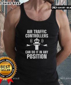 Funny air traffic controller tank top showcasing humor in aviation with a playful design for ATC flight control enthusiasts.