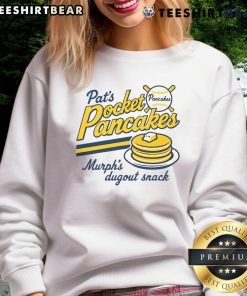 Funny baseball pancakes on a vintage sweatshirt, perfect for food lovers and sports enthusiasts.