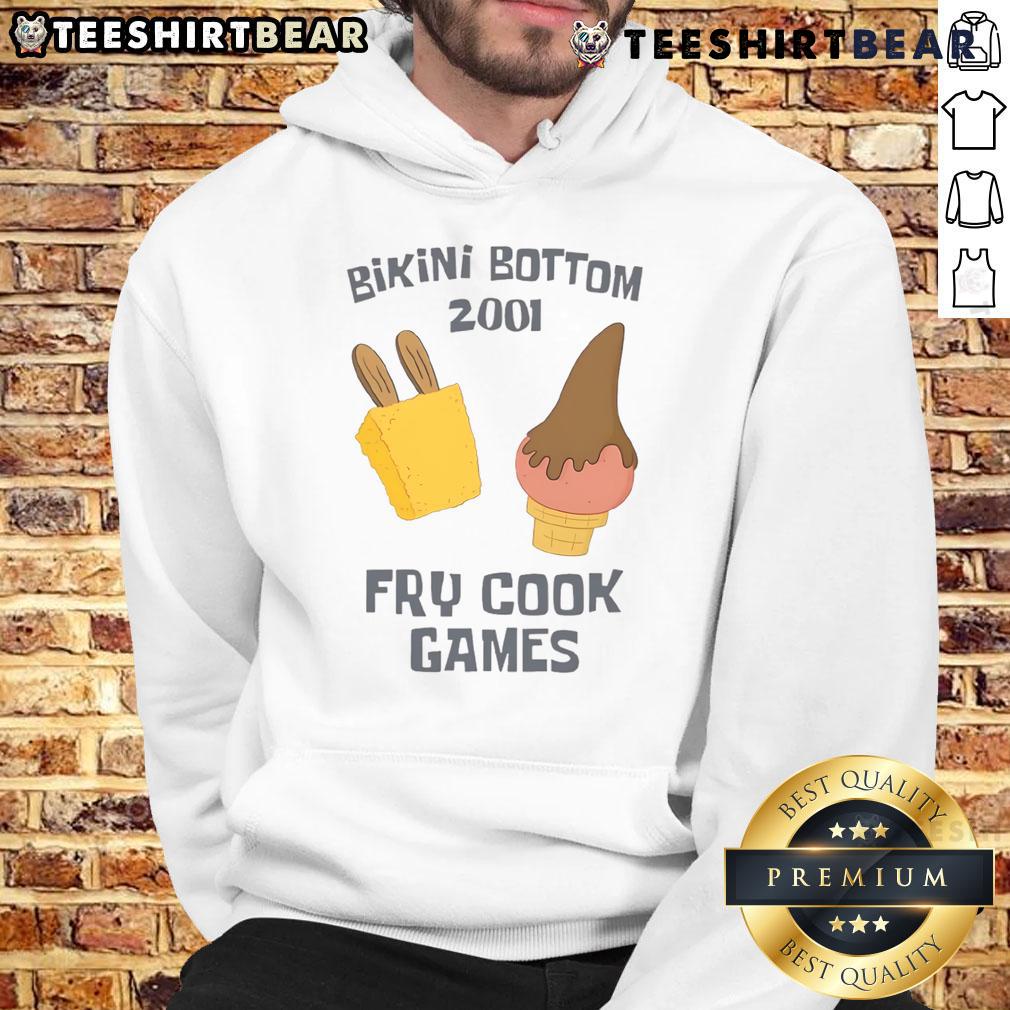 Funny Bikini Bottom 2001 Fry Cook Games Spongebob And Patrick Hoodie Funny Bikini Bottom 2001 Fry Cook Games hoodie featuring SpongeBob and Patrick in playful cartoon design.