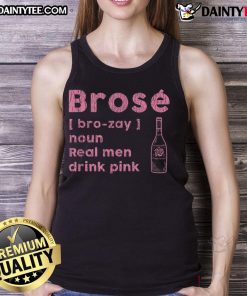 Funny Brose Real Men Drink Pink Tank Top featuring a humorous design perfect for summer fashion and casual wear.