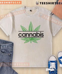 Funny cannabis washed t-shirt featuring a humorous graphic design and vibrant colors for a casual, laid-back style.
