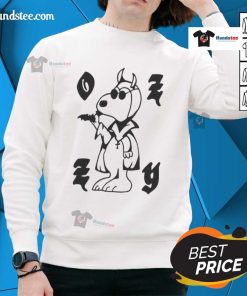 Funny Chinacat Ozzy Snoopy sweatshirt featuring playful cartoon designs and vibrant colors for a unique casual look.