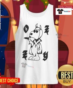 Funny Chinacat Ozzy Snoopy tank top featuring cute cartoon designs for a stylish and humorous look.