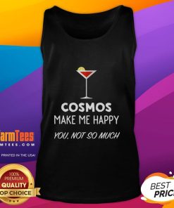 Funny cocktail cosmos tank top featuring a martini glass design, perfect for those who love humor and drinks.