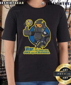 Funny dive boy graphic on a ladies tee, featuring Helldivers mash-up design for playful, stylish wear.
