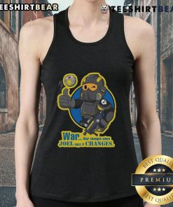 Funny dive boy in a Helldivers mash-up tank top, showcasing a playful and unique design for gamers and humor lovers.