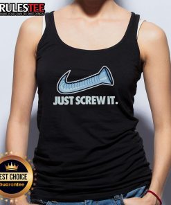 Alt Text: Funny DJ Screw Just Screw It tank top featuring vibrant graphics, perfect for music lovers and casual wear.