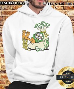 Funny Doctor Doom X orange cat in a money hoodie, showcasing a playful fusion of humor and style.
